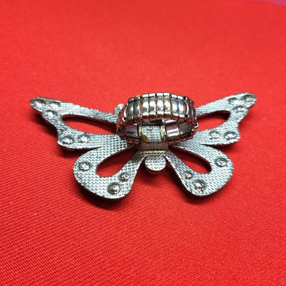 Large Crystal Butterfly Stretch Ring - Picture 10 of 12